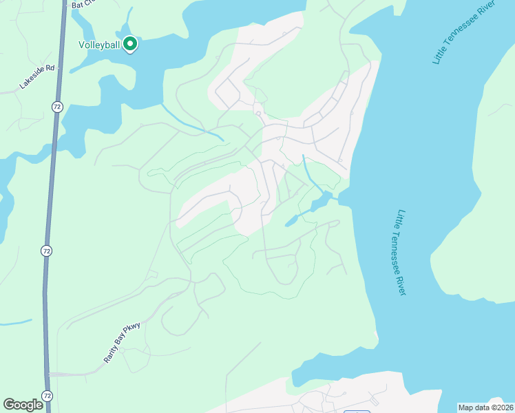map of restaurants, bars, coffee shops, grocery stores, and more near 136 White Hawk Drive in Vonore