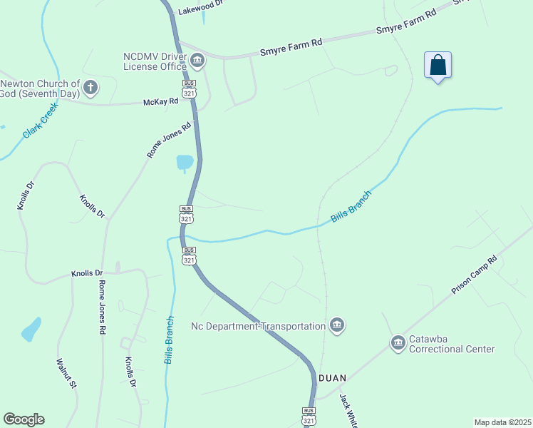 map of restaurants, bars, coffee shops, grocery stores, and more near 1171 Ike Drive in Newton