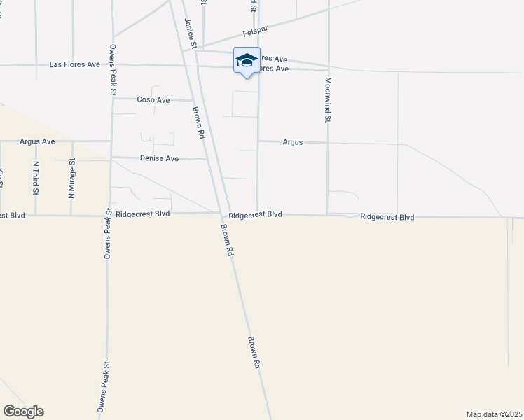 map of restaurants, bars, coffee shops, grocery stores, and more near 2 Ridgecrest Boulevard in Ridgecrest