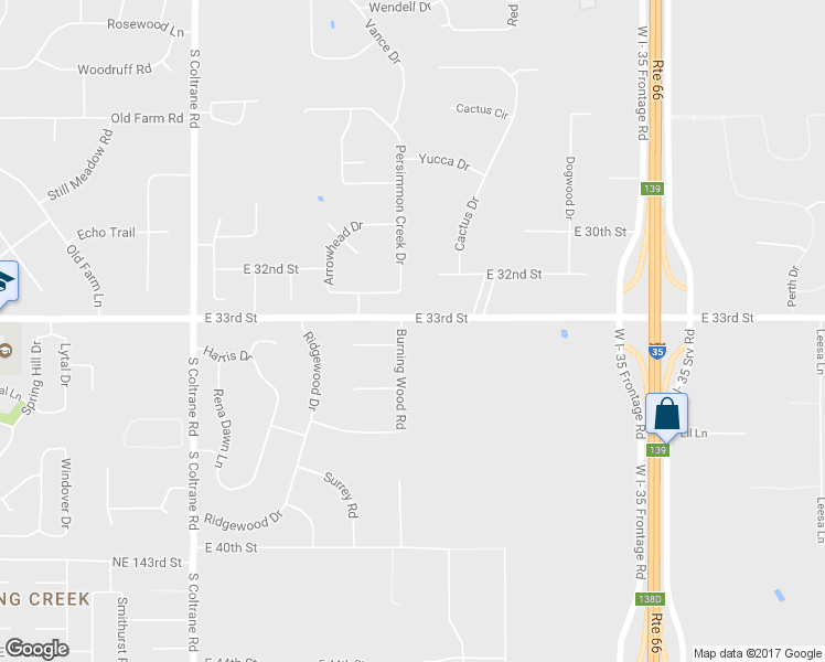 map of restaurants, bars, coffee shops, grocery stores, and more near 3300 Burning Wood Road in Edmond