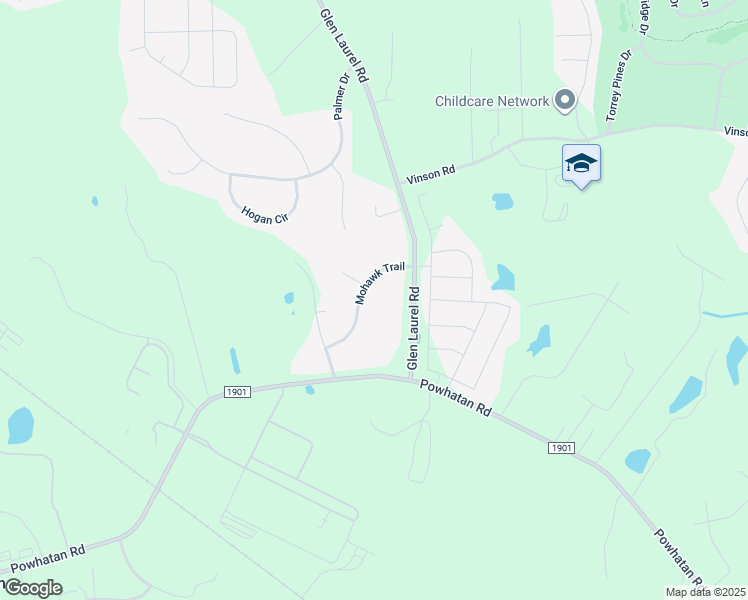 map of restaurants, bars, coffee shops, grocery stores, and more near 320 Mohawk Trail in Clayton