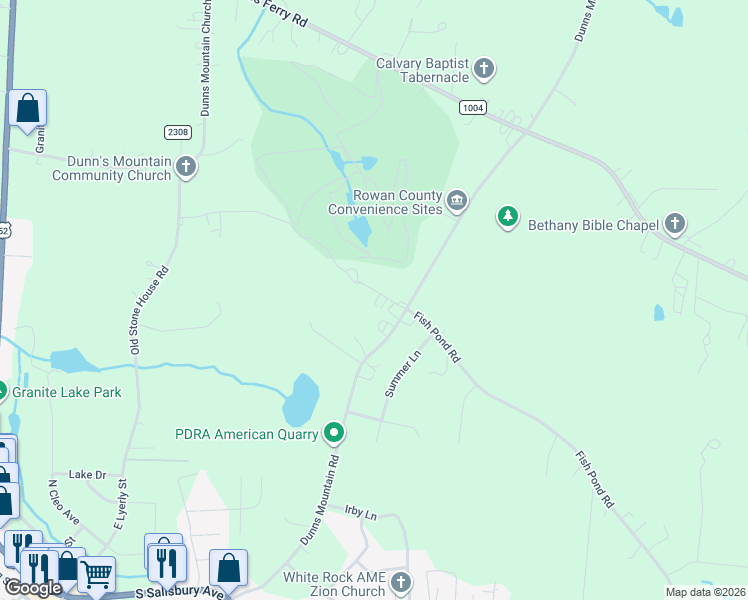 map of restaurants, bars, coffee shops, grocery stores, and more near 2050 Lake Road in Salisbury