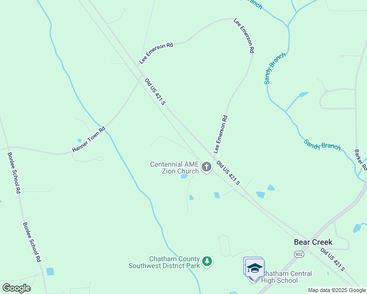 map of restaurants, bars, coffee shops, grocery stores, and more near Milton Marsh Road in Chatham County