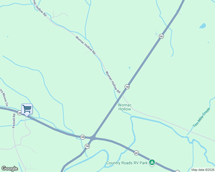 map of restaurants, bars, coffee shops, grocery stores, and more near 251 Womac Hollow Road in Ten Mile
