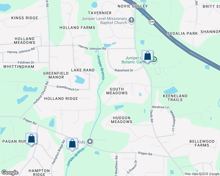 map of restaurants, bars, coffee shops, grocery stores, and more near 9205 Tree Meadow Lane in Raleigh