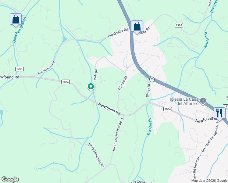 map of restaurants, bars, coffee shops, grocery stores, and more near 61 Frisbee Road in Leicester