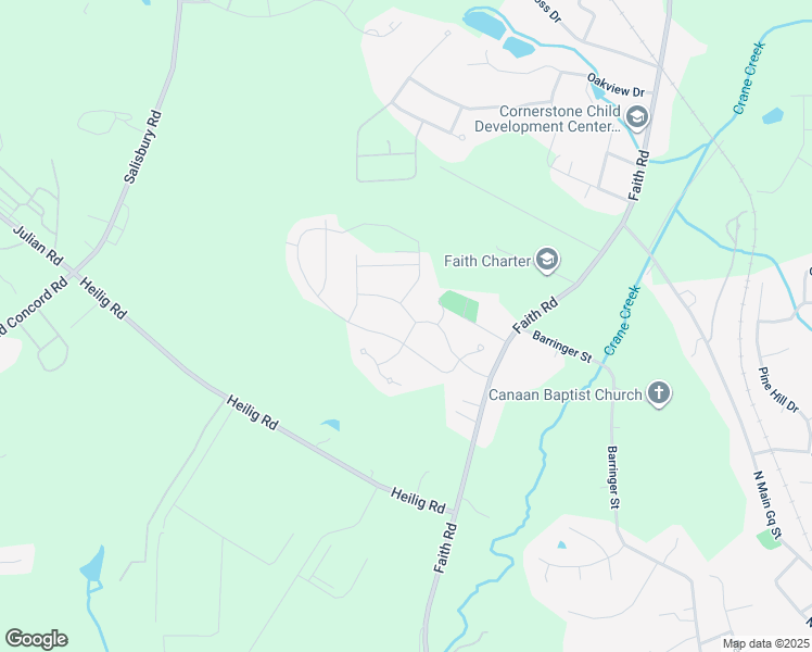 map of restaurants, bars, coffee shops, grocery stores, and more near 404 Garner Drive in Salisbury