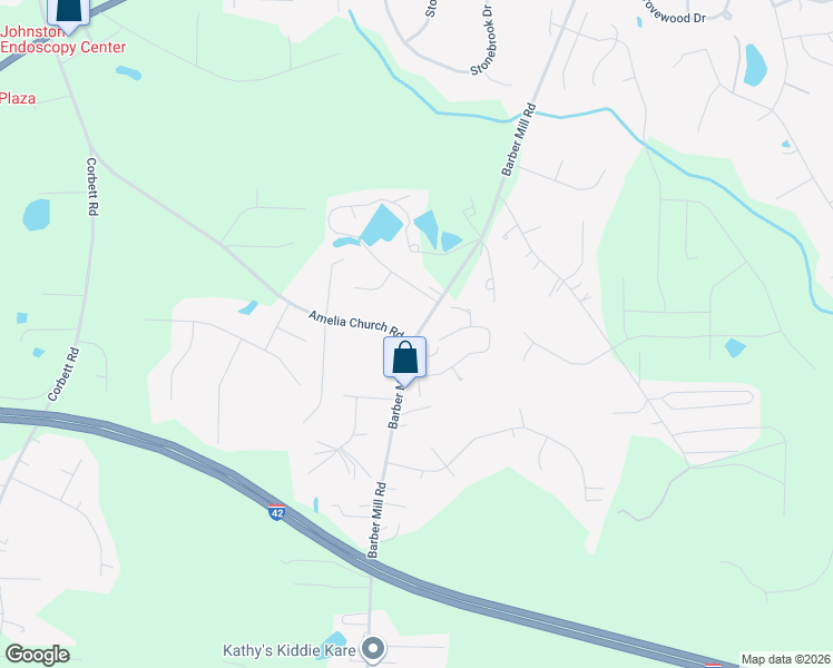 map of restaurants, bars, coffee shops, grocery stores, and more near 34 Hunter Estates in Clayton