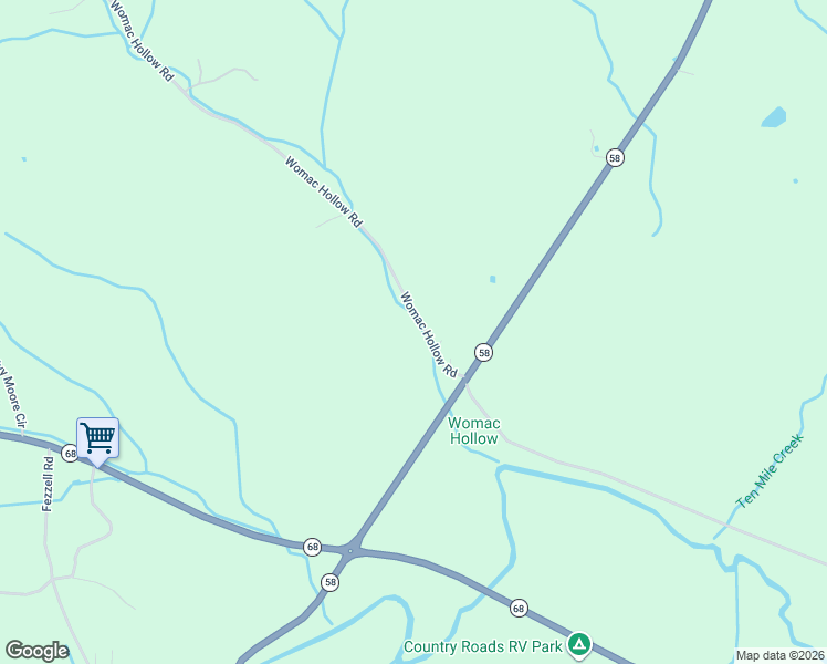 map of restaurants, bars, coffee shops, grocery stores, and more near 251 Womac Hollow Road in Ten Mile