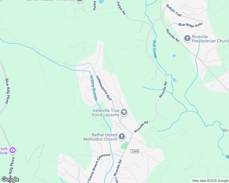 map of restaurants, bars, coffee shops, grocery stores, and more near 36 Patriots Drive in Asheville