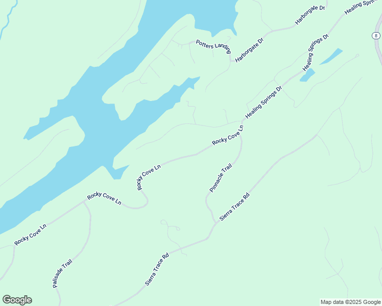 map of restaurants, bars, coffee shops, grocery stores, and more near 406 Rocky Cove Lane in Denton