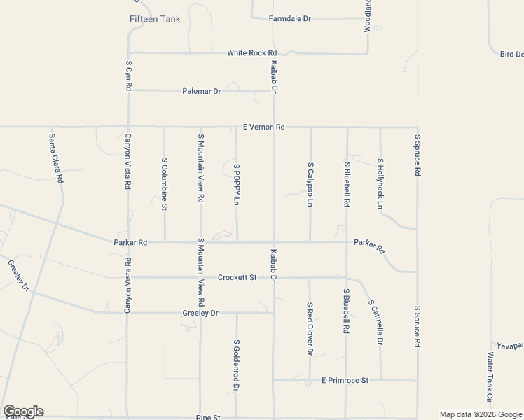map of restaurants, bars, coffee shops, grocery stores, and more near 2257 South Kaibab Road in Williams