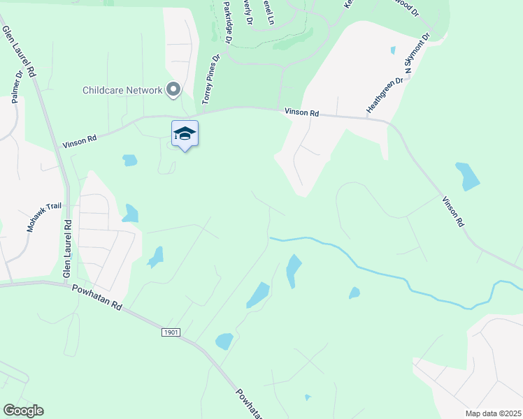 map of restaurants, bars, coffee shops, grocery stores, and more near 17 North Ashlyn Drive in Clayton