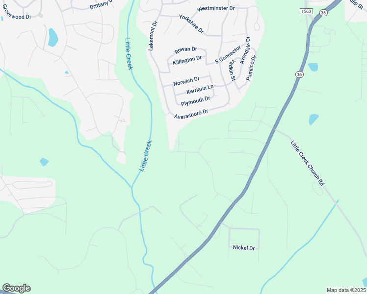 map of restaurants, bars, coffee shops, grocery stores, and more near 400 Tall Pines Lane in Clayton