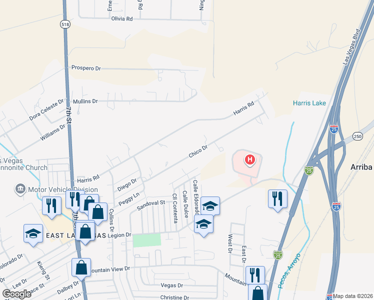 map of restaurants, bars, coffee shops, grocery stores, and more near 312 Chico Drive in Las Vegas