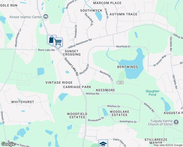 map of restaurants, bars, coffee shops, grocery stores, and more near 8408 Sarazen Place in Fuquay-Varina