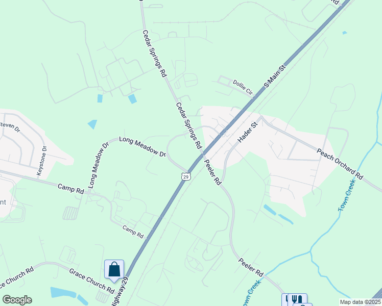 map of restaurants, bars, coffee shops, grocery stores, and more near 4412 South Main Street in Salisbury