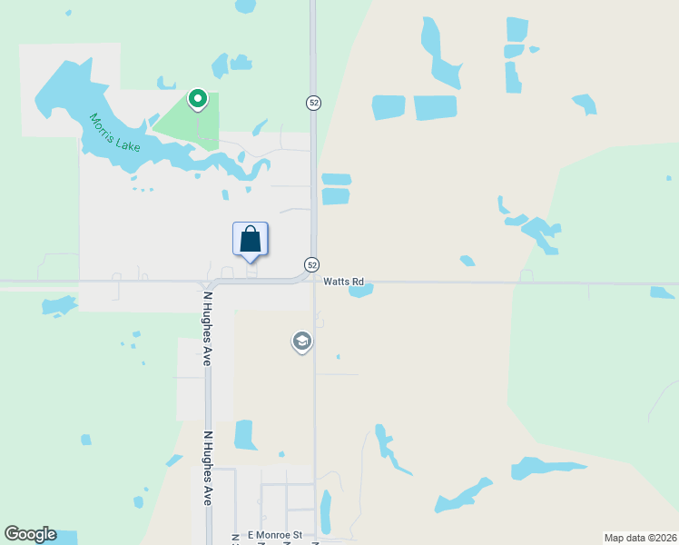 map of restaurants, bars, coffee shops, grocery stores, and more near 15980 Oklahoma 52 in Morris