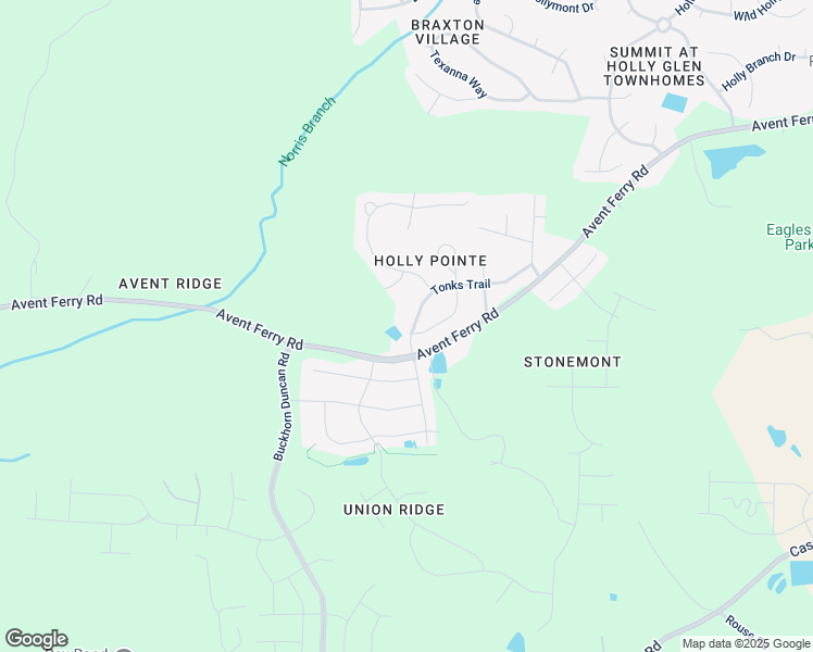 map of restaurants, bars, coffee shops, grocery stores, and more near 428 Tonks Trail in Holly Springs
