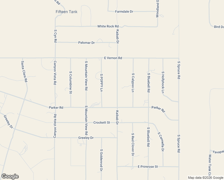 map of restaurants, bars, coffee shops, grocery stores, and more near 2261 South Poppy Lane in Williams