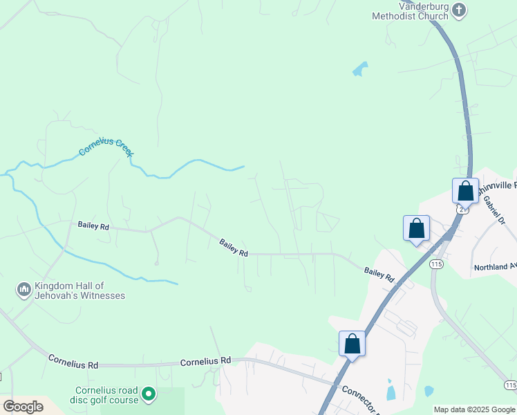 map of restaurants, bars, coffee shops, grocery stores, and more near 147 Toucan Road in Mooresville