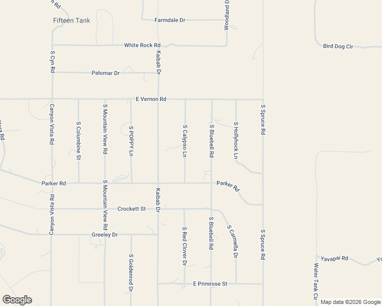 map of restaurants, bars, coffee shops, grocery stores, and more near 2255 South Calypso Lane in Williams