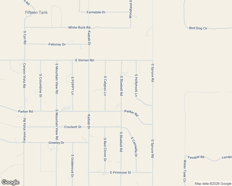 map of restaurants, bars, coffee shops, grocery stores, and more near 2255 South Calypso Lane in Williams