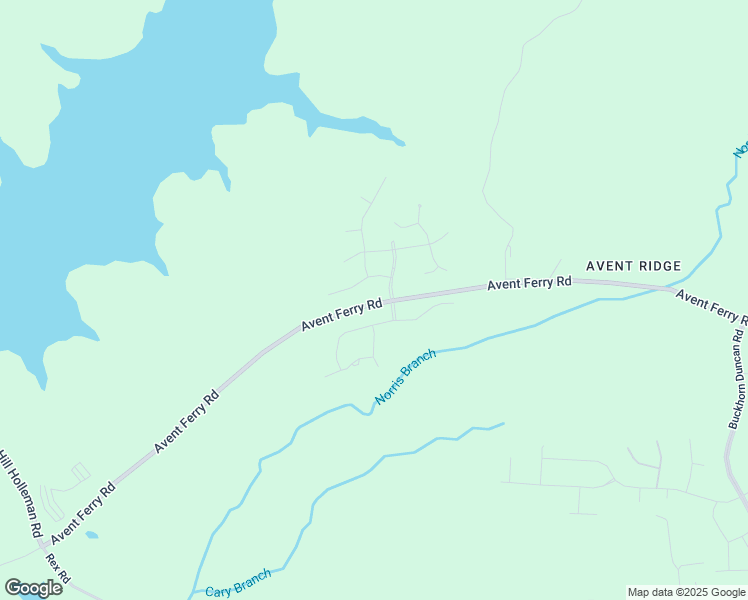 map of restaurants, bars, coffee shops, grocery stores, and more near 2854 Avent Ferry Road in Holly Springs