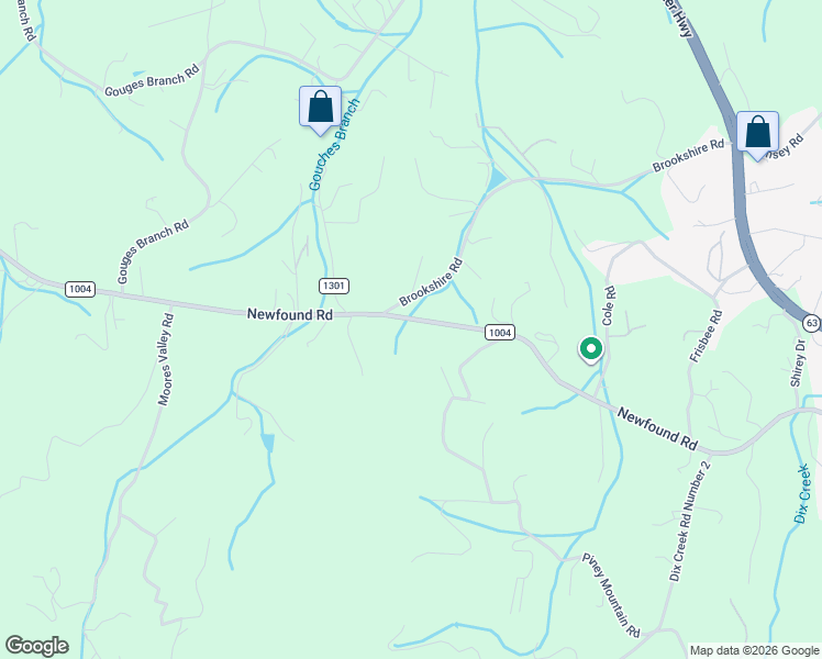map of restaurants, bars, coffee shops, grocery stores, and more near 336 Newfound Road in Leicester