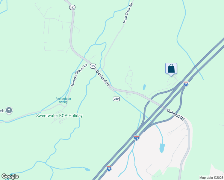 map of restaurants, bars, coffee shops, grocery stores, and more near County Road 280 in Sweetwater