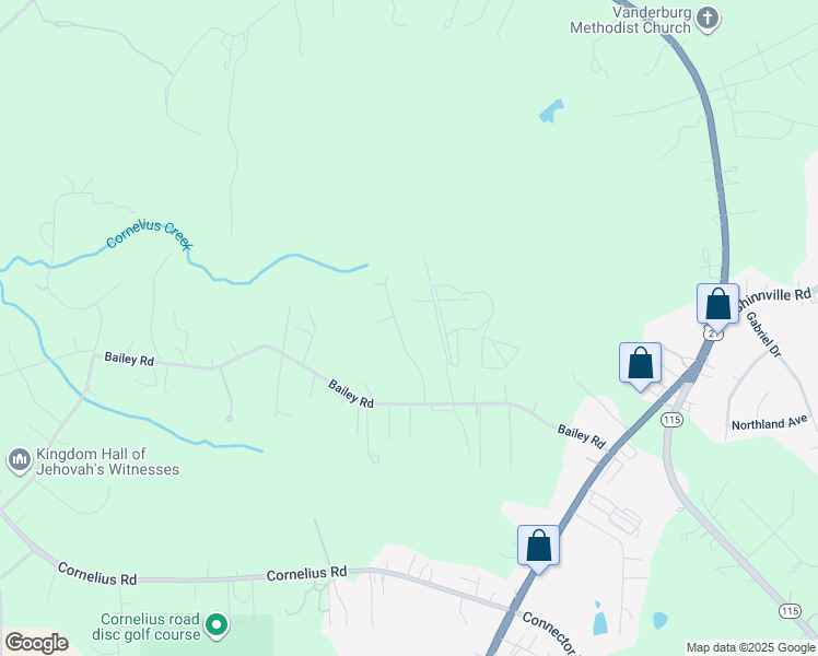 map of restaurants, bars, coffee shops, grocery stores, and more near 144 Toucan Road in Mooresville