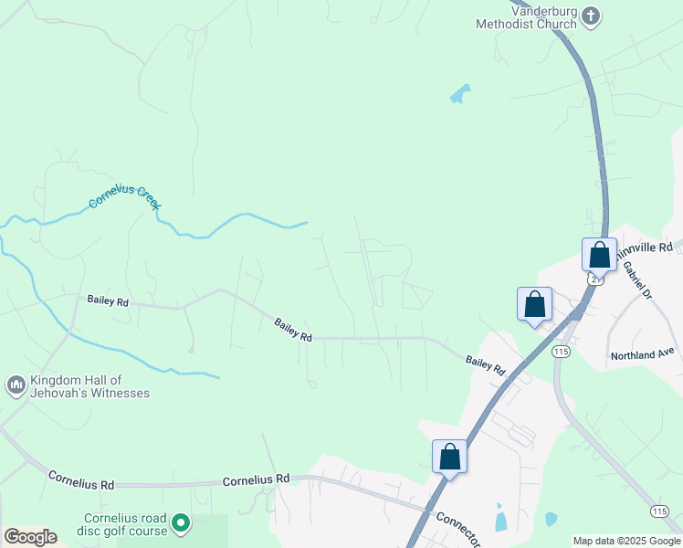map of restaurants, bars, coffee shops, grocery stores, and more near 144 Toucan Road in Mooresville