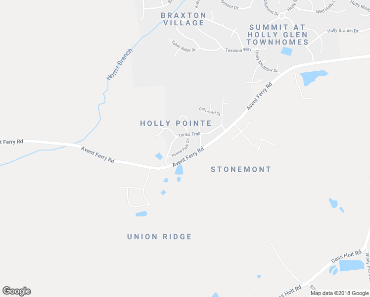 map of restaurants, bars, coffee shops, grocery stores, and more near 225 Pointe Park Circle in Holly Springs