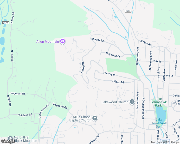 map of restaurants, bars, coffee shops, grocery stores, and more near 245 Allen Mountain Drive in Black Mountain