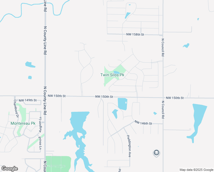 map of restaurants, bars, coffee shops, grocery stores, and more near 8517 Northwest 150th Street in Oklahoma City