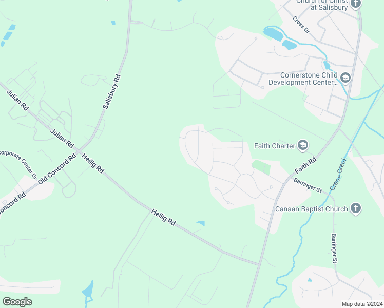 map of restaurants, bars, coffee shops, grocery stores, and more near 526 River Birch Drive in Granite Quarry