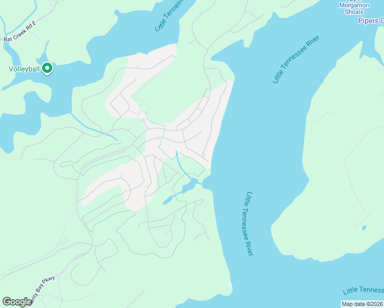 map of restaurants, bars, coffee shops, grocery stores, and more near 160 Blue Jay Avenue in Vonore