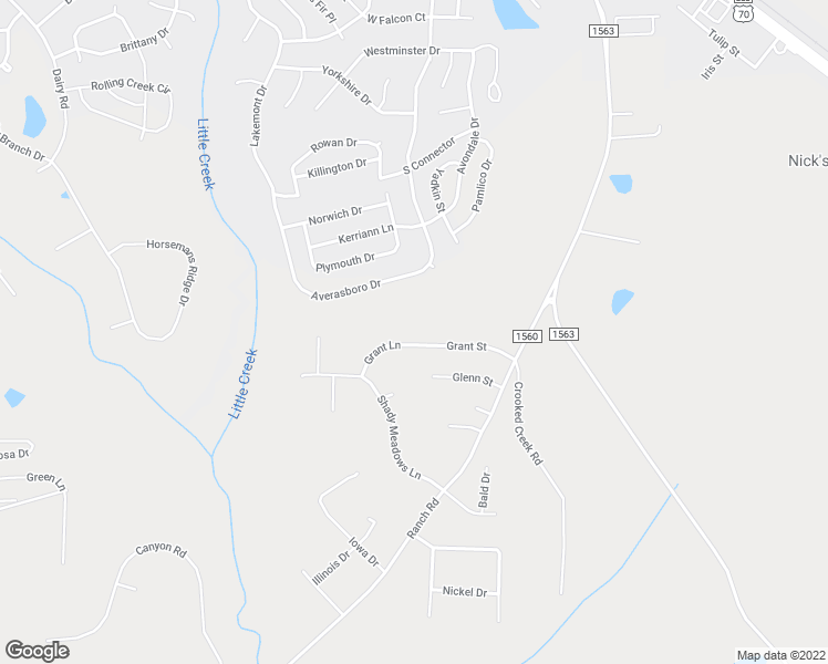 map of restaurants, bars, coffee shops, grocery stores, and more near 427 Grant Lane in Clayton