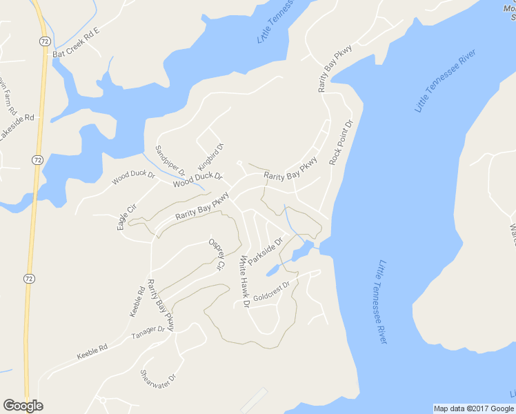 map of restaurants, bars, coffee shops, grocery stores, and more near 117 Black Hawk Drive in Vonore