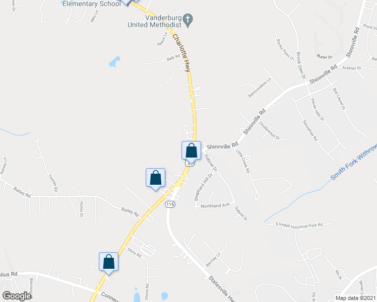 map of restaurants, bars, coffee shops, grocery stores, and more near 1952 Charlotte Highway in Mooresville