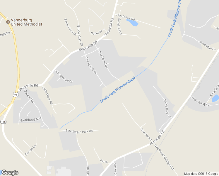 map of restaurants, bars, coffee shops, grocery stores, and more near 199 Pecan Hills Drive in Mooresville