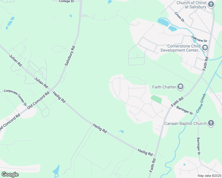 map of restaurants, bars, coffee shops, grocery stores, and more near 547 River Birch Drive in Granite Quarry