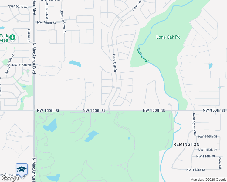 map of restaurants, bars, coffee shops, grocery stores, and more near 15400 Homecoming Drive in Edmond