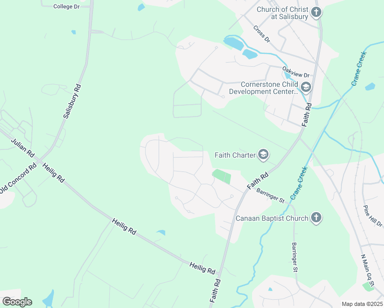 map of restaurants, bars, coffee shops, grocery stores, and more near 406 Drake Lane in Granite Quarry