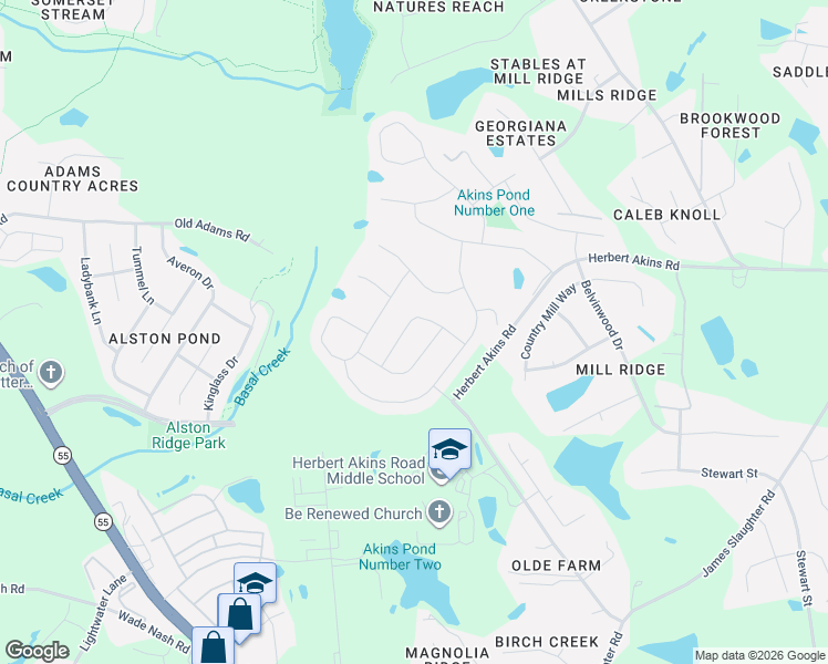 map of restaurants, bars, coffee shops, grocery stores, and more near 224 Ransfield Lane in Fuquay-Varina