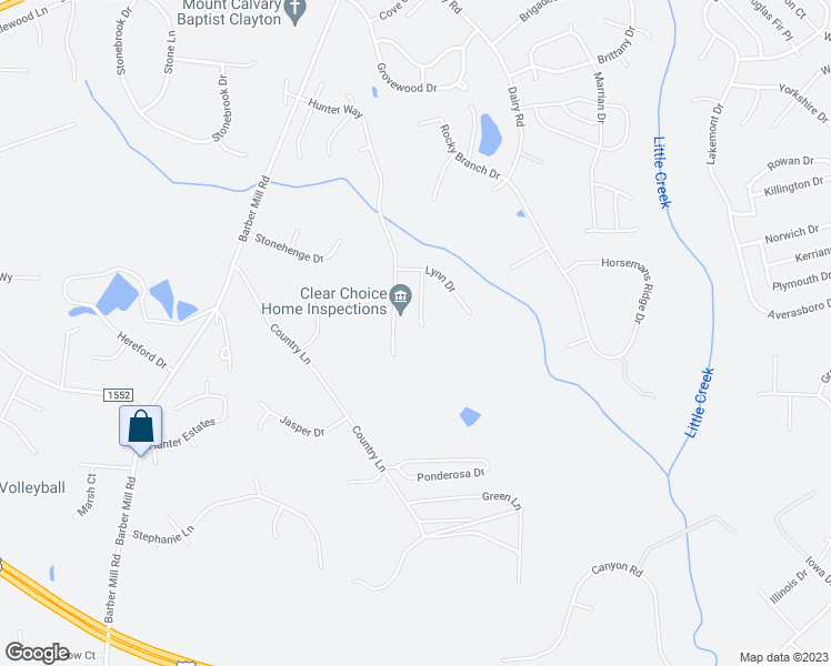 map of restaurants, bars, coffee shops, grocery stores, and more near 140 Locket Drive in Clayton