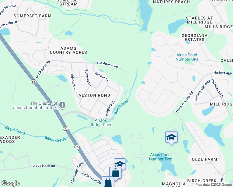 map of restaurants, bars, coffee shops, grocery stores, and more near 834 Downfield Lane in Fuquay-Varina