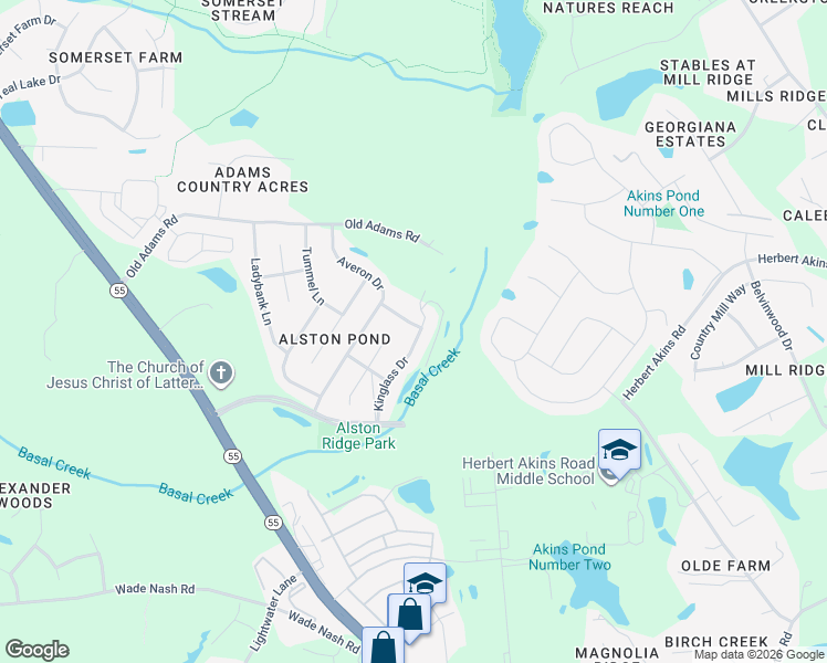 map of restaurants, bars, coffee shops, grocery stores, and more near 834 Downfield Lane in Fuquay-Varina