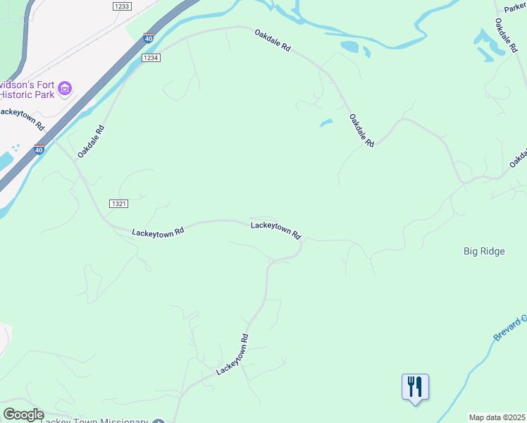 map of restaurants, bars, coffee shops, grocery stores, and more near 154 Hammers Circle in Old Fort
