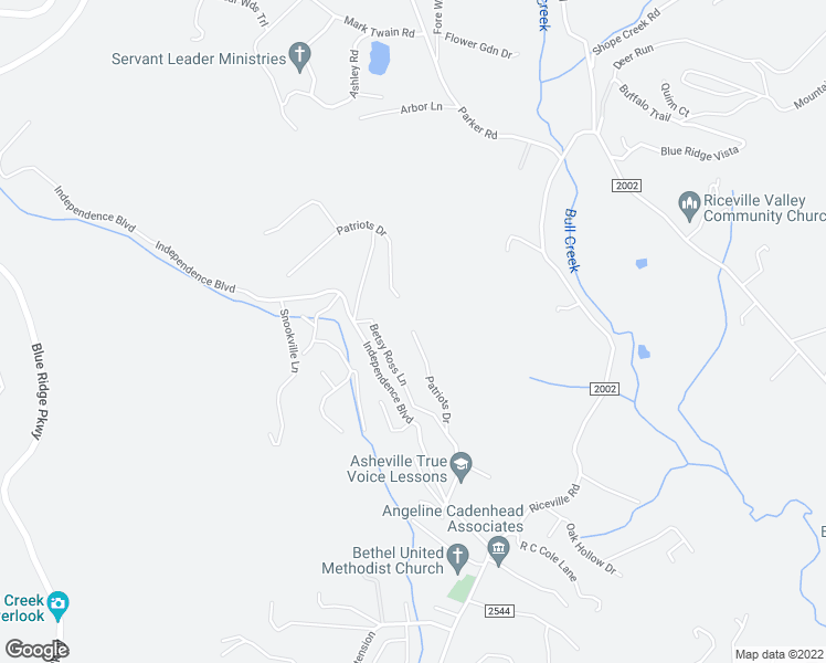 map of restaurants, bars, coffee shops, grocery stores, and more near 99 Patriots Drive in Asheville